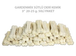 Gardenmix Sütlü Deri Kemik 8 Cm 20-25 G.50Li Paket