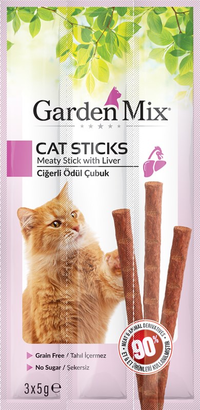 Gardenmix Ciğerli Kedi Stick Ödül 3*5g