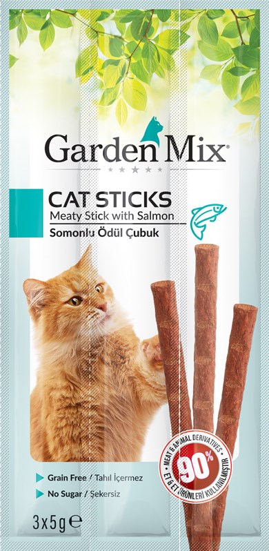Gardenmix Somonlu Kedi Stick Ödül 3*5g