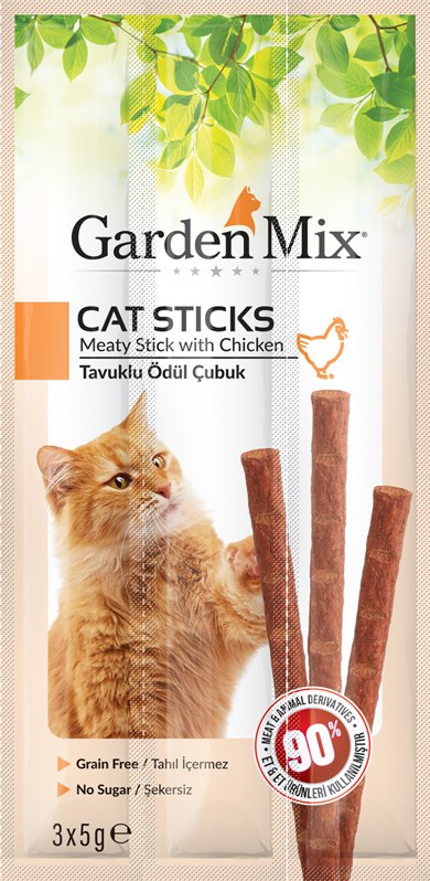 Gardenmix Tavuklu Kedi Stick Ödül 3*5g