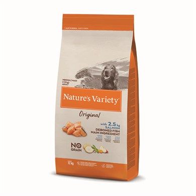 Natures Variety No Grain Med/Max Irk Tahılsız Somonlu Köpek Maması 12 kg