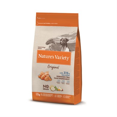 Natures Variety No Grain Mini Irk Tahılsız Somonlu Köpek Maması 1,5 kg