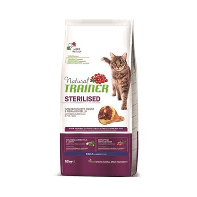 Natural Trainer Jambonlu Kısırlaştırılmış Kedi Maması 10 kg