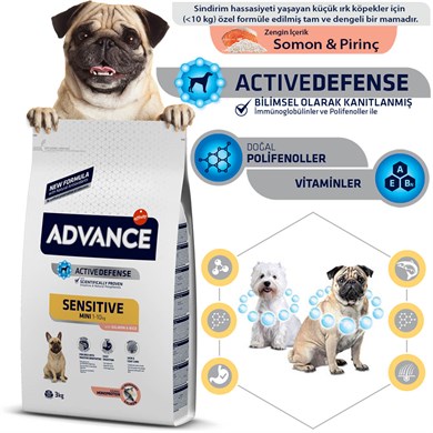 ADVANCEYetişkin Köpek MamasıAdvance Dog Mini Sensitive 3 Kg Köpek Maması